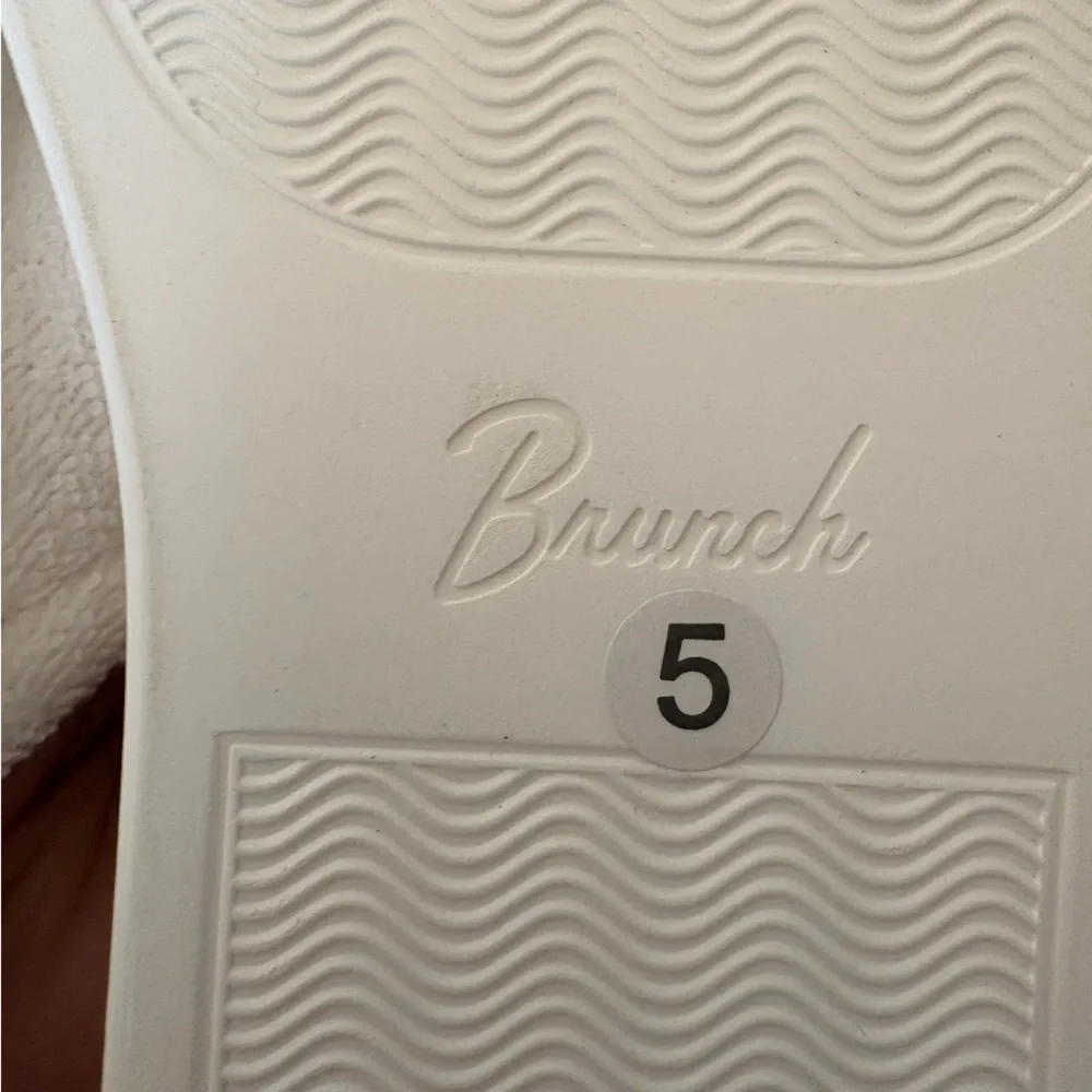 Brunch "Conca del Sogno" White Terry Cloth‎ Slippers Slides Sandals Size 5 - Picture 9 of 10